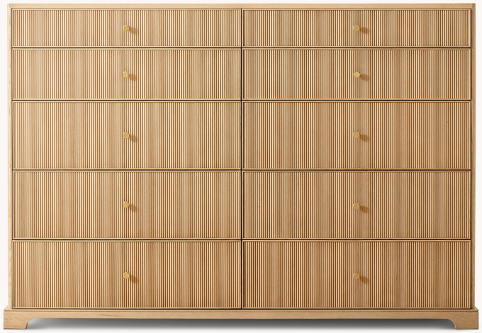 Genevieve Reeded 10-Drawer Dresser