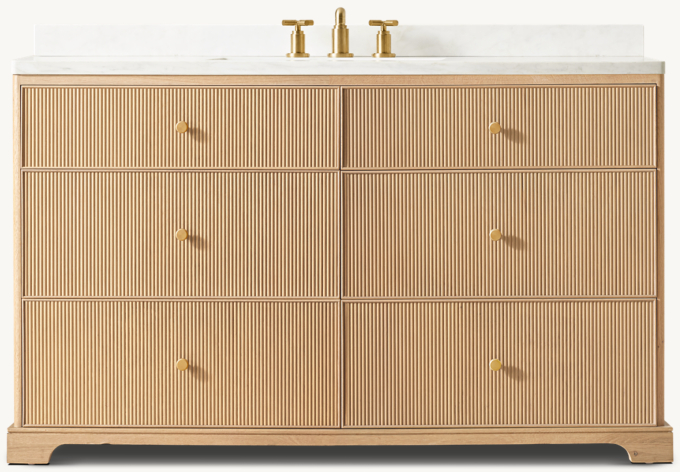 Genevieve Reeded Single Extra-Wide Vanity