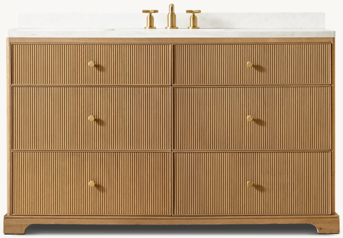 Genevieve Reeded Single Extra-Wide Vanity