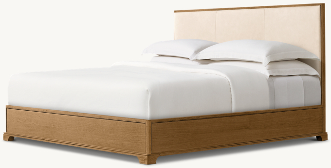 Genevieve Leather Panel Bed
