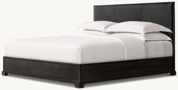 Genevieve Leather Panel Bed