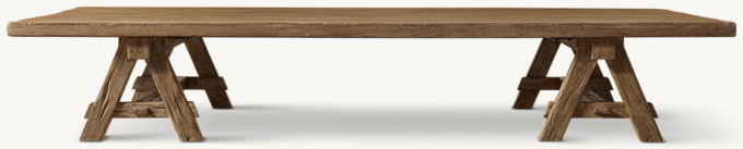 Reclaimed Elm Sawhorse Coffee Table