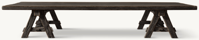Reclaimed Elm Sawhorse Coffee Table