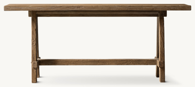 Reclaimed Elm Sawhorse Console Table