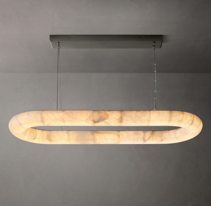 Rivage Lisse Oval Chandelier 57\"