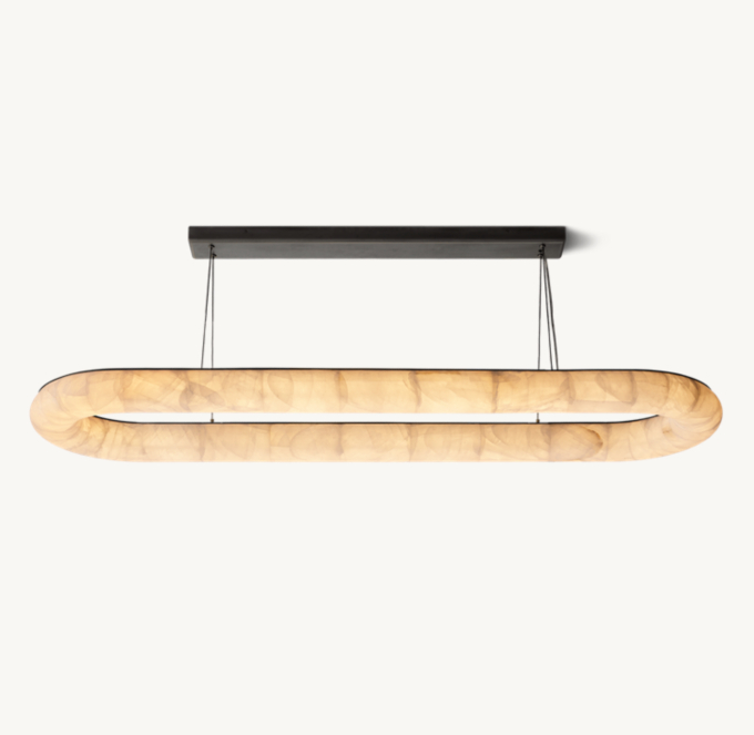 Rivage Lisse Oval Chandelier 74\"