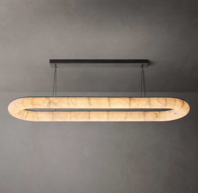 Rivage Lisse Oval Chandelier 74\"