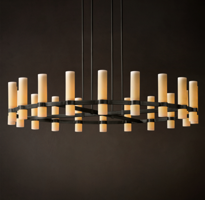 Ravelle Milk Glass Round Chandelier