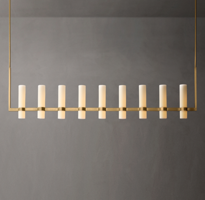 Ravelle Milk Glass Linear Chandelier