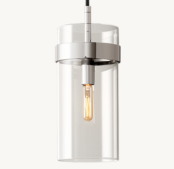 Ravelle Clear Glass Pendant 5\"