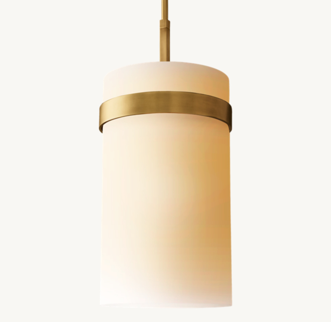 Ravelle Milk Glass Pendant 12\"
