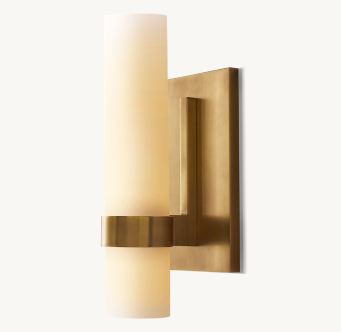 Ravelle Milk Glass Sconce 12\"