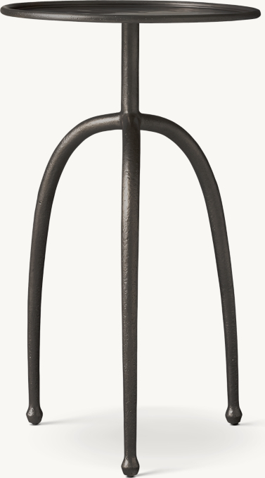 Front view of Verre Tripod Drink Table 