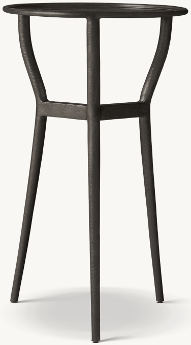 Front view of Verre Tapered Leg Drink Table 