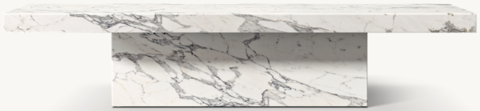 Shown in Italian Arabescato Marble.
