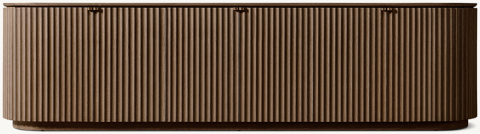 Front view of Milos 6-Door Media Console 