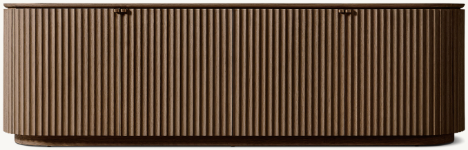 Front view of Milos 4-Door Media Console 