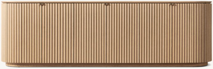 Front view of Milos 6-Door Sideboard 