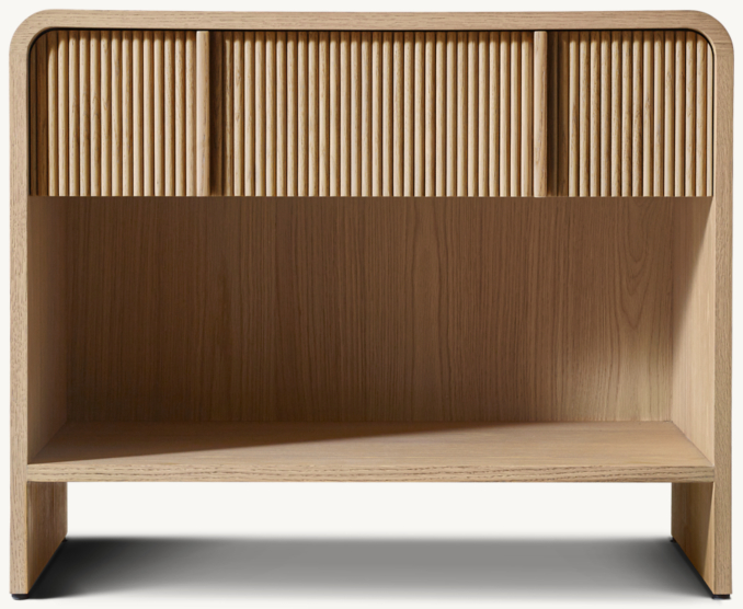 32" nightstand shown in Greige Oak.