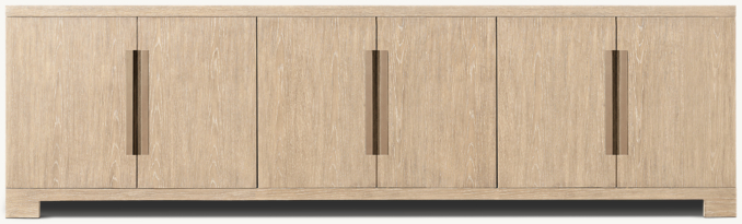 Front view of Jensen 6-Door Media Console 