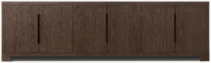 Front view of Jensen 6-Door Media Console 