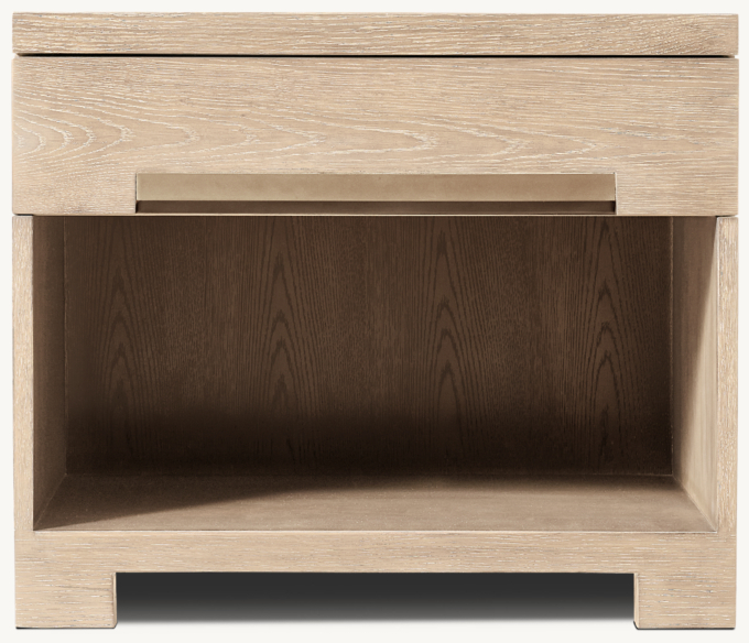 66cm nightstand shown in Greige Oak.