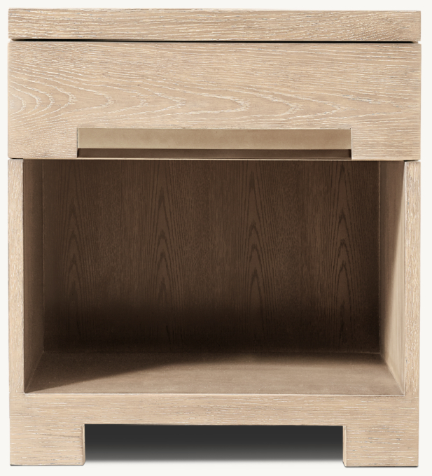 51cm nightstand shown in Greige Oak.