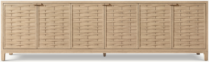 Front view of Tessere 6-Door Media Console 