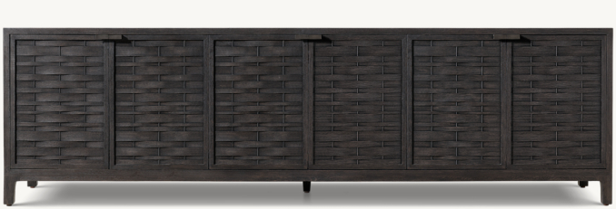 Front view of Tessere 6-Door Media Console 