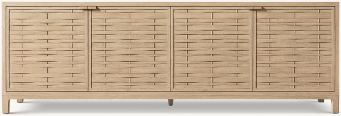 Front view of Tessere 4-Door Media Console 