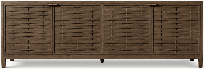 Front view of Tessere 4-Door Media Console 