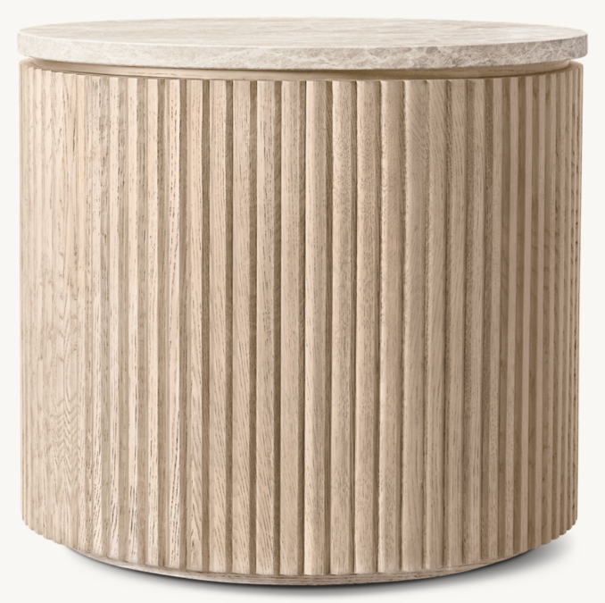 Shown in Whitewashed Oak/White Emperador Marble.