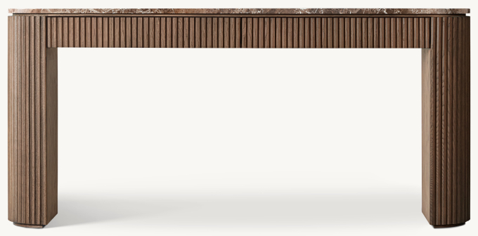Byron Emperador Console Table with Drawers