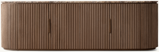 Byron Emperador 4-door Low Media Console