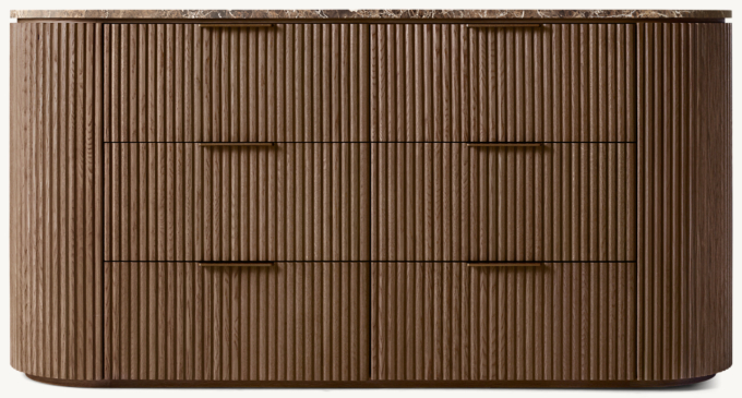 Byron Emperador 6-Drawer Dresser
