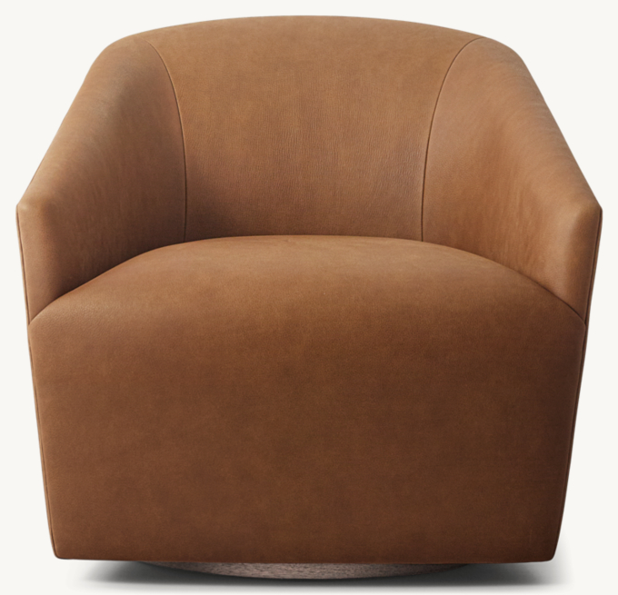 Della Leather Swivel Chair