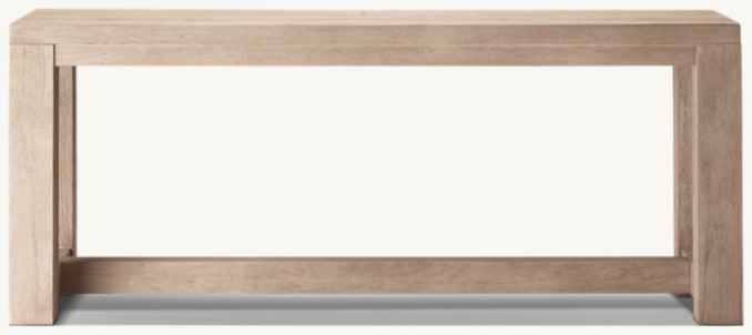 French Beam Teak Rectangular Console Table