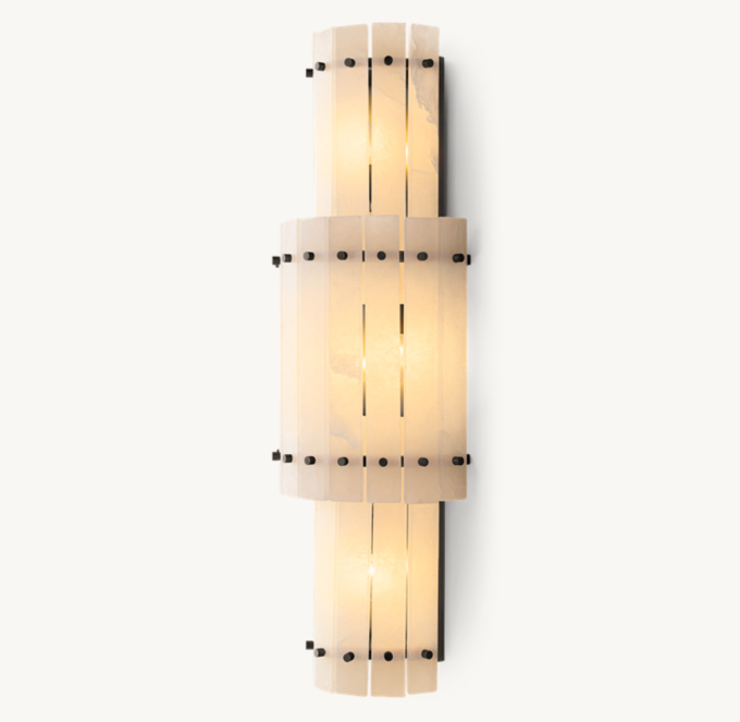 San Marco Alabaster Grand Round Sconce