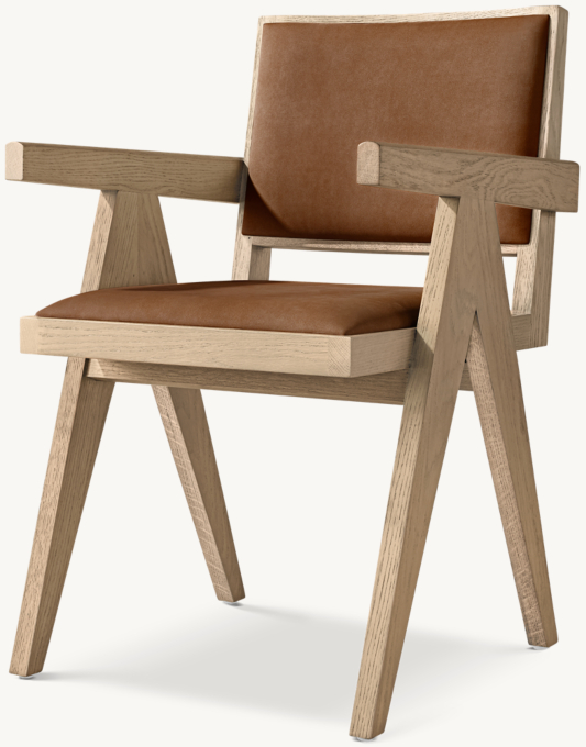 Jakob Framed Leather Dining Armchair