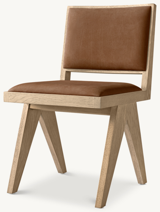 Jakob Framed Leather Dining Side Chair