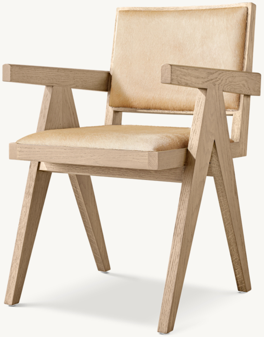 Jakob Framed Hair-On-Hide Dining Armchair