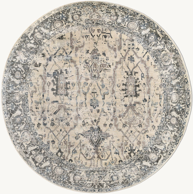 Kashni Wool & Silk Rug - Made-to-Order - Round | RH