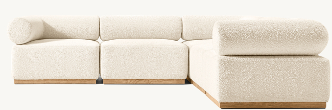 Front view of Cellina Modular Customizable Sectional 