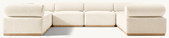 Front view of Cellina Modular U-Sofa Sectional 