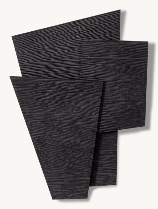 Textured Oak Geometric Wall Panel 2