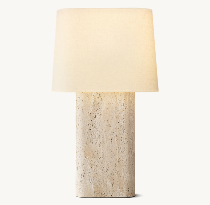 Aldo Travertine Table Lamp