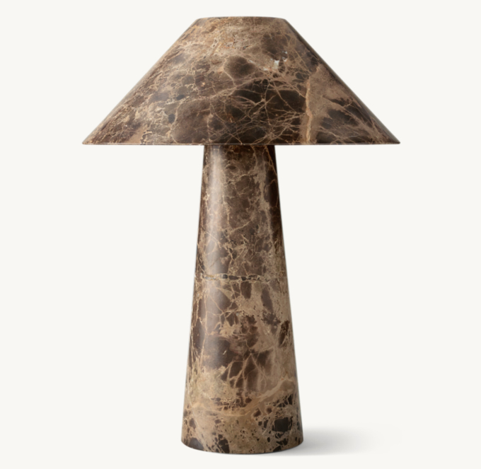 Mycena Round Stone Table Lamp