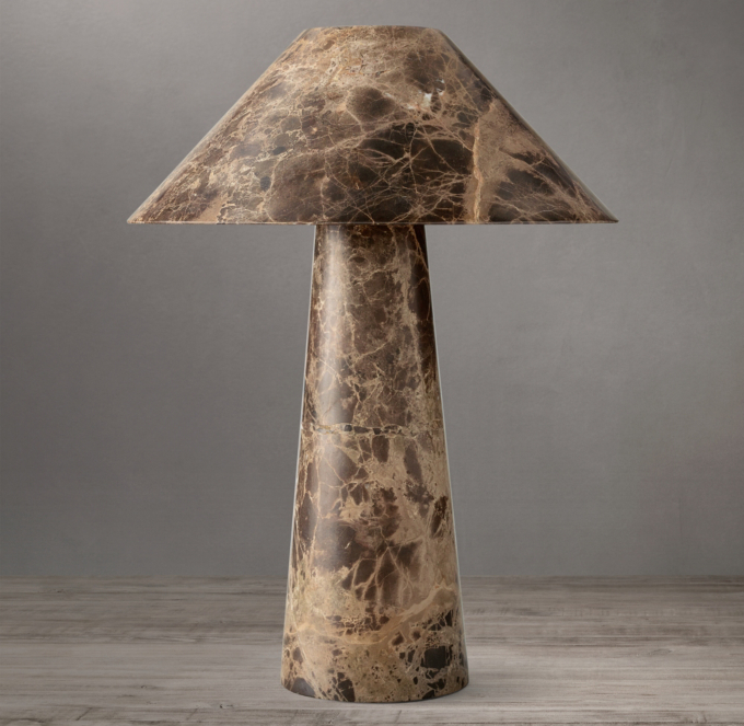 Mycena Round Stone Table Lamp