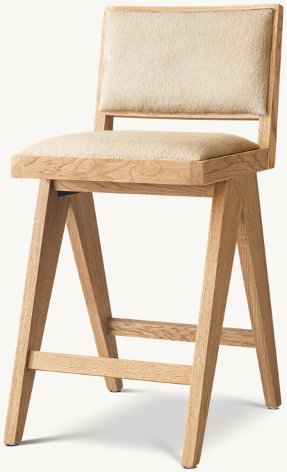 Jakob Framed Hair-On-Hide Bar & Counter Stool