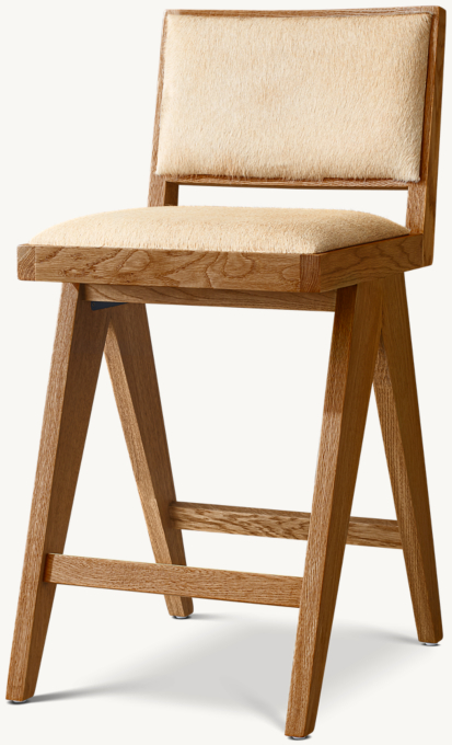 Jakob Framed Hair-On-Hide Bar & Counter Stool